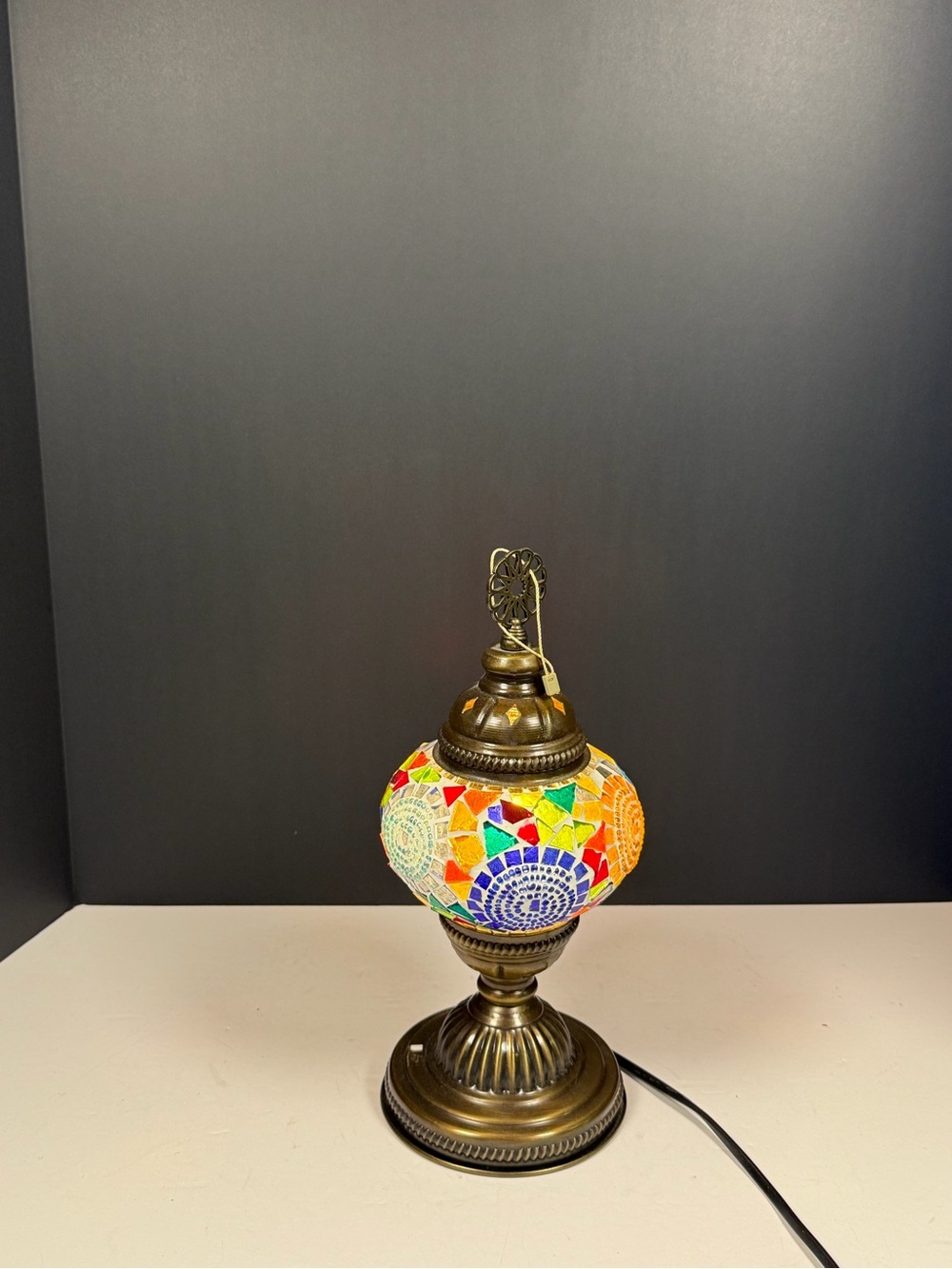✨ Handcrafted Turkish Mosaic Table Lamp – Boho Chic Accent Light